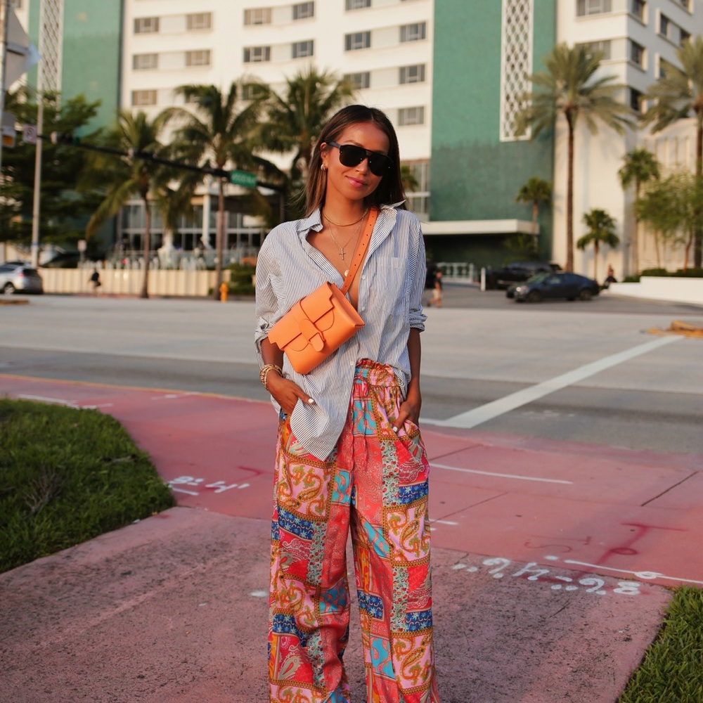 Senreve Aria Belt Bag, Orange Pebbled